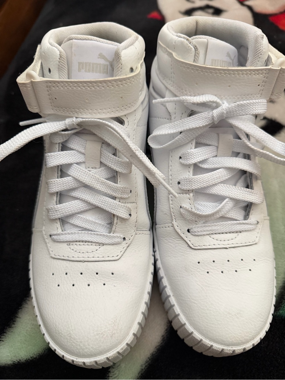 Puma Men’s White High-Top Sneakers with Ankle Strap